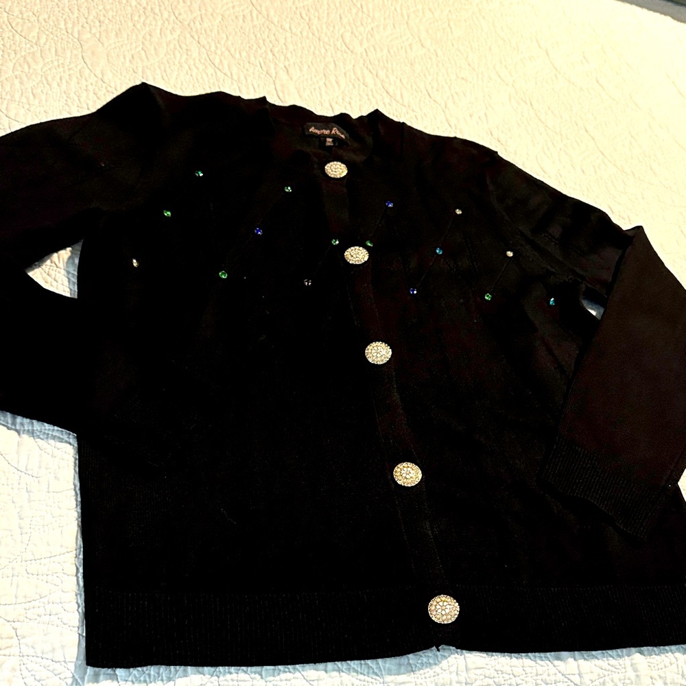 NWOT Amore Rose embellished cardigan